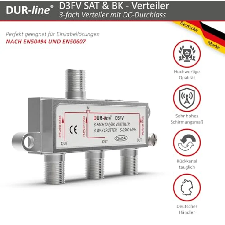 DUR-line 3-fach Verteiler Unicable tauglich – Bild 6