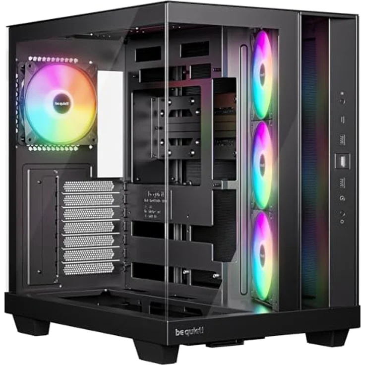 be quiet! Light Base 500 LX, Midi-Tower PC Gehäuse für ATX, Mini-ITX und mATX, max. Kühlerhöhe 185 mm, max. GPU-Länge 400 mm, Schwarz – Bild 1