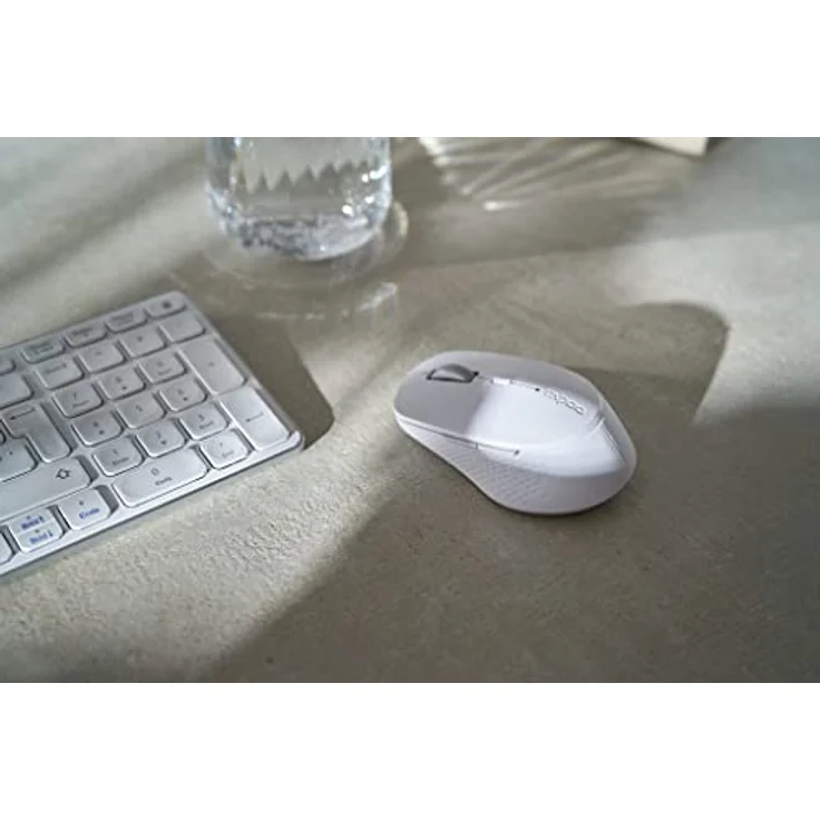 Rapoo Kabelloses Multimodus Desktop Set 9700M, DE-Layout QWERTZ, Weiß (00217386) – Bild 4