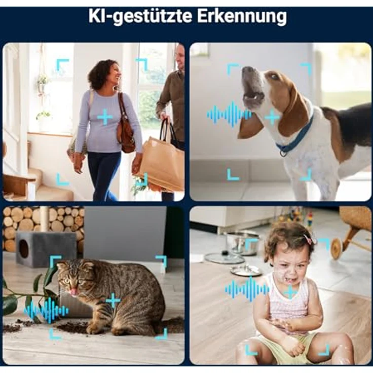 EZVIZ C6N G1 4K 8MP Überwachungskamera für Innen mit 360° Pan/Tilt, Auto-Zoom-Tracking, farbiger Nachtsicht, Geräuscherkennung, Zwei-Wege-Audio, Alexa-kompatibel, Dualband-WLAN – Bild 5