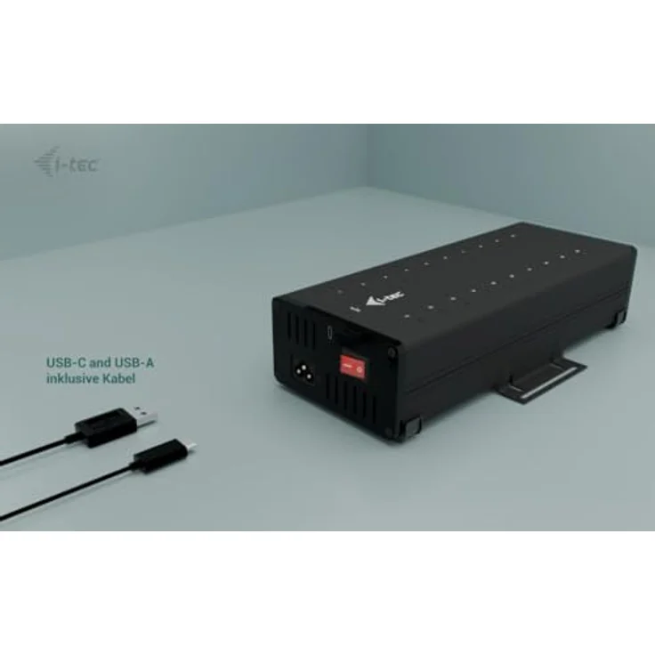 i-tec USB-C/USB-A Metall-Lade- und Daten-HUB, 15 W pro Anschluss, 20 x USB-C – Bild 2