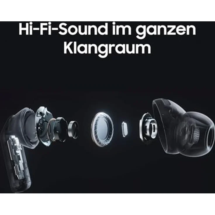 Samsung Galaxy Buds 4 Pro, Kabellose Hi-Fi Bluetooth-Kopfhörer mit 2-Wege-Lautsprechern, Adaptive Noise Cancelling, 360 Audio, AI Sprachsteuerung, Schwarz – Bild 3