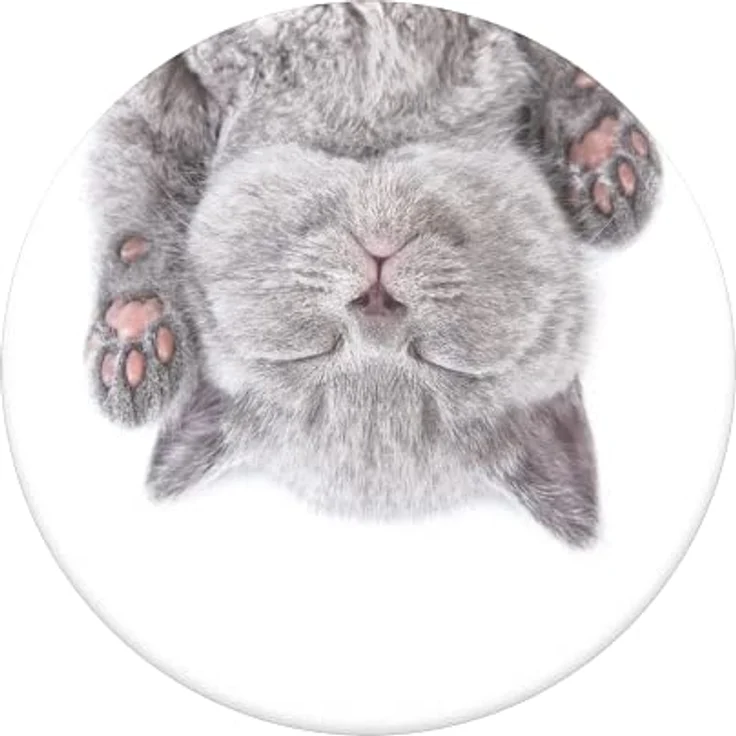 PopSockets PopGrip - Ausziehbarer Sockel und Griff für Smartphones und Tablets mit einem Austauschbarem Top - Cat Nap – Bild 2