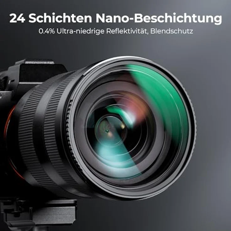 K&F CONCEPT 67mm ND Filterset (ND8, ND64, ND1000) mit Tasche und 3 Tüchern, fester Neutraldichte 3/6/10 Stopps, Nanobeschichtung, HD, wasserdicht (Nano Dazzle-Serie) – Bild 5