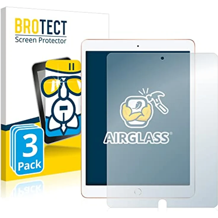 BROTECT Panzerglasfolie für Apple iPad 10.2" WiFi 2020 (8. Gen.) (3 Stück) Schutzglas Schutzfolie [Extrem Kratzfest 9H, Anti-Fingerprint – Bild 2