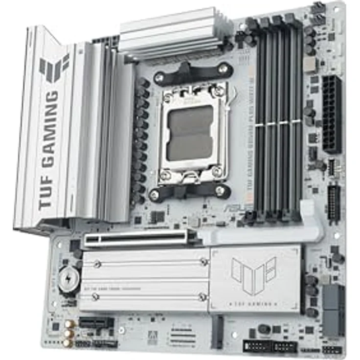 Asus TUF B850M-Plus Gaming WiFi7 W (AM5) (D), Micro-ATX Mainboard mit DDR5, 256 GB RAM Support, 2.5 GbE, Weiß – Bild 3