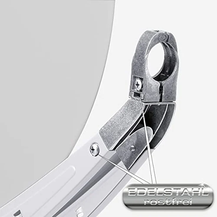 Fuba DAA 780 G Satellitenantenne, Aluminium in Grau, FULL HD, 3DTV, 4K-ULTRA HD, Deluxe Octo LNB, wind- und wetterfest, für 8 Teilnehmer – Bild 4