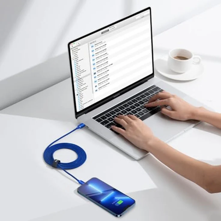 Baseus Crystal Shine Series USB-C auf Lightning Kabel, 20W Schnelllade- und Datenübertragungskabel, 2m, blau – Bild 9