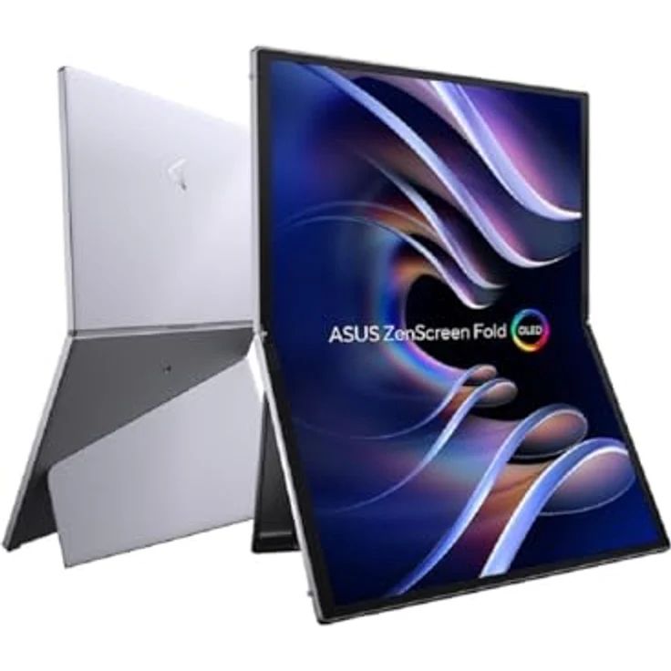 ASUS ZenScreen Fold OLED MQ17QH Tragbarer 17,3-Zoll Monitor, QHD OLED-Panel, Waterdrop-Hinge-Folding-Technology, DisplayHDR 500 True Black, 100% DCI-P3, Dual USB Type-C, Mini-HDMI – Bild 3