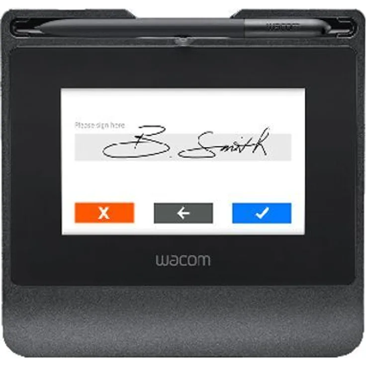 Wacom LCD Signature Pad STU-540, 5 Zoll TFT-Display mit 800x480 Auflösung, schwarze Farbe, kabelloser Stift, 1024 Druckstufen