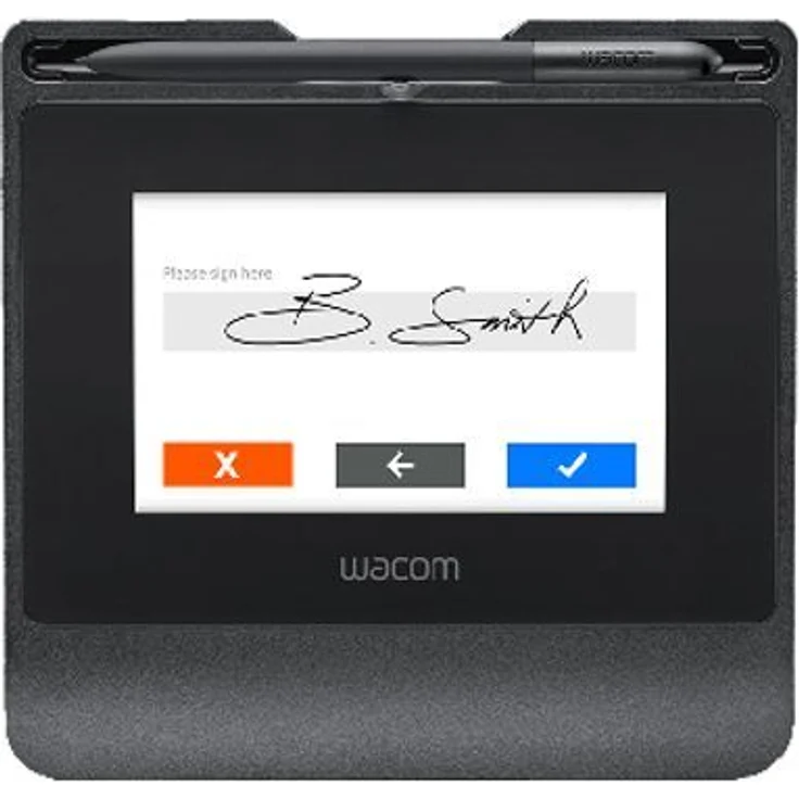 Wacom LCD Signature Pad STU-540, 5 Zoll TFT-Display mit 800x480 Auflösung, schwarze Farbe, kabelloser Stift, 1024 Druckstufen