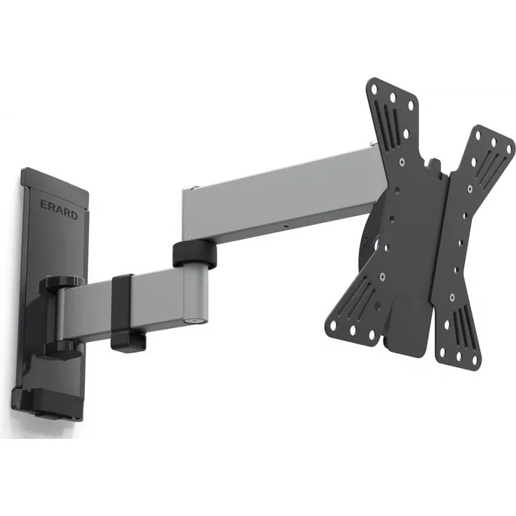 Erard 048720, Neigbare Wandhalterung für Bildschirme von 19 bis 49 Zoll, titanfarbene Epoxidharz-Beschichtung, schwenk- und neigbar, für LCD, LED, OLED, QLED, Mini-LED