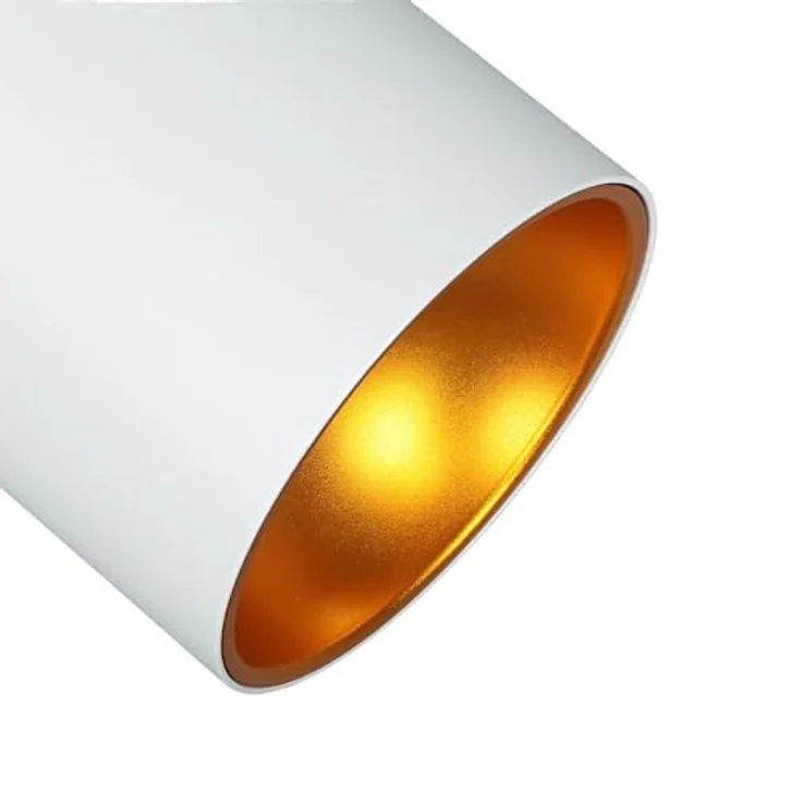 Licht-Erlebnisse Deckenspot Metall Aufputz Ø 9,5 cm schmal H: 12,5 cm klein in Weiß Kupfer-Gold GU10 Modern Deckenlampe Spot Leuchte Decke – Bild 5