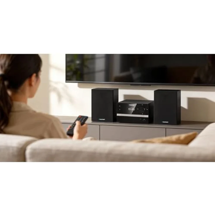 Blaupunkt MS9BT Micro-Stereoanlage, Bluetooth FM-Radio, 20 W RMS, Weckfunktion, CD/MP3/USB/AUX – Bild 9