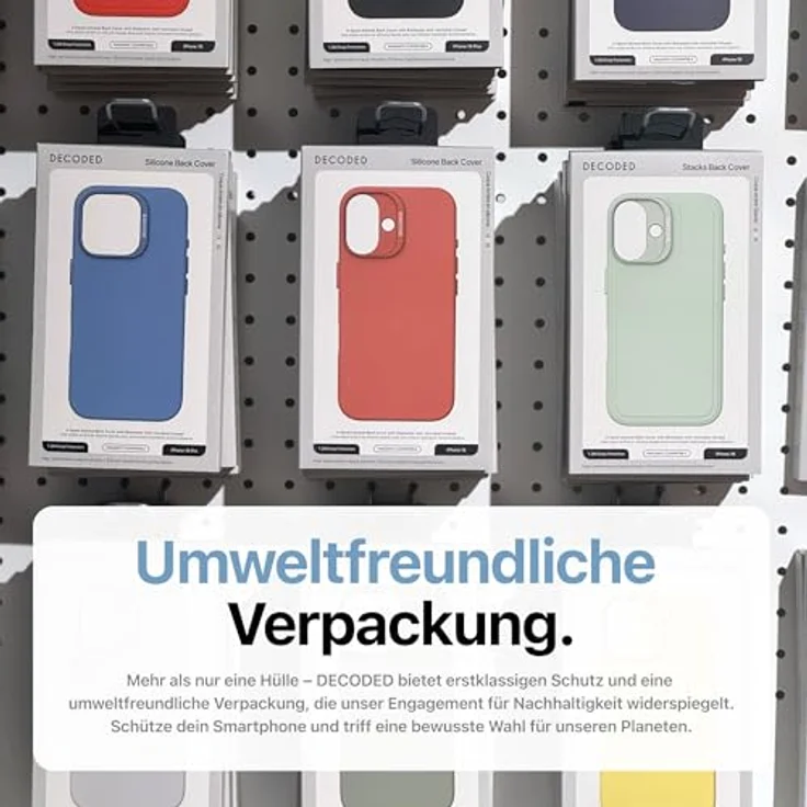 Decoded AntiMicrobial Silicone Backcover Case mit MagSafe für iPhone 16 Pro Max - Blau, Smartphone Hülle – Bild 13