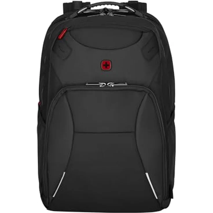 WENGER Cosmic Laptop-Rucksack, recyceltes Außenmaterial, 30 l, Damen Herren, Schwarz – Bild 1