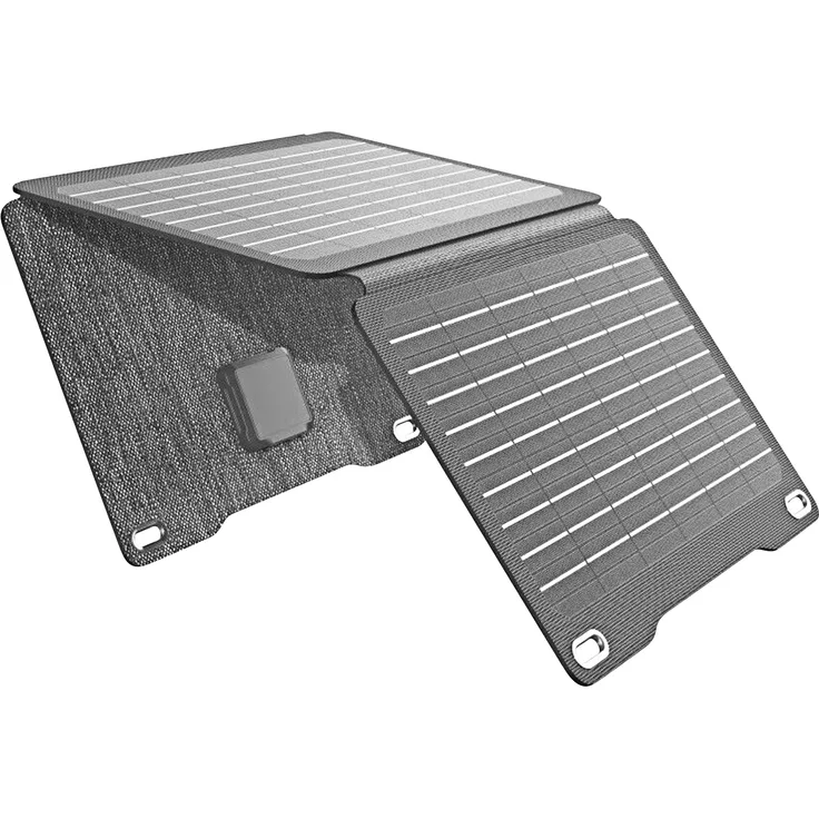 Swissten 22W Solar-Ladegerät, faltbar, wasserdicht IP67, USB und USB-C, Grau