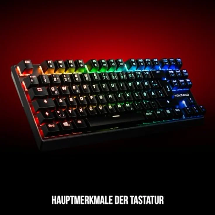 Modecom Volcano Lanparty Plus RGB, mechanische TKL-Tastatur mit Outemu Brown Switches, Schwarz, abnehmbares USB-Kabel – Bild 4