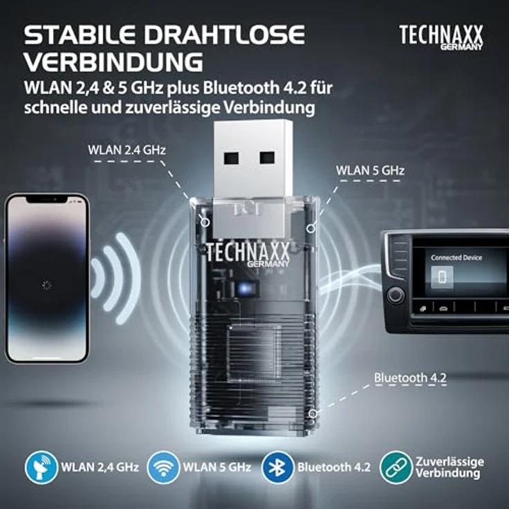 Technaxx TX-346, USB-Dongle für Car Play & Android Auto, schwarz – Bild 6