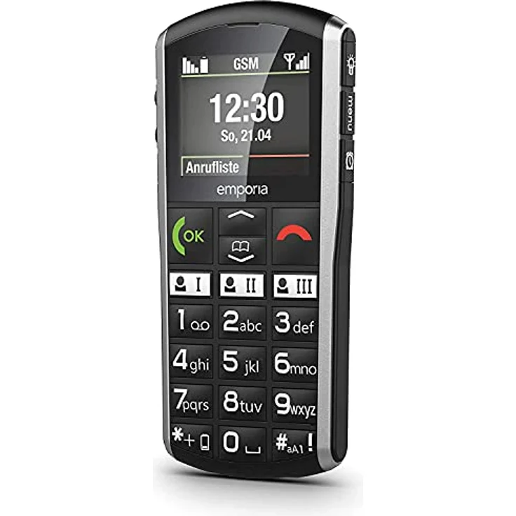 Emporia SIMPLICITY Handy, 2 Zoll Farbdisplay, große Tasten, SOS-Taste, Ladestation, M4/T4, kompatibel mit Hörgeräten, Bluetooth, Black (Italien) – Bild 4