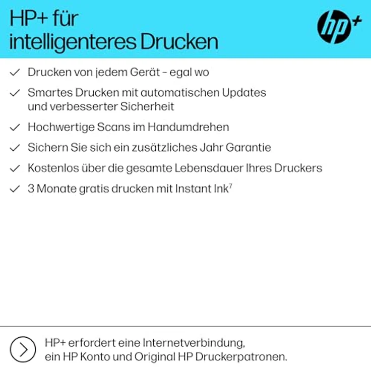 HP OfficeJet Pro 9720e Multifunktionsdrucker, 3 Monate gratis drucken mit HP Instant Ink inklusive, HP+, Drucker, Scanner, Kopierer, Fax, WLAN, LAN, Duplex, Airprint, Grau-Weiß – Bild 2