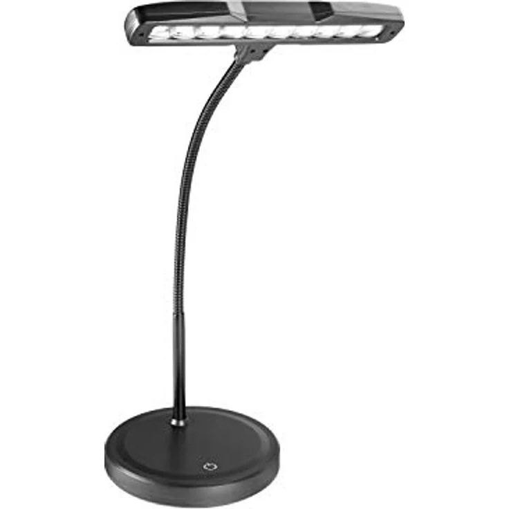 ah Stands SLEDPL10B Adam Hall SLED LED Desktop-Pianoleuchte mit 10 LEDs schwarz  – Bild 2