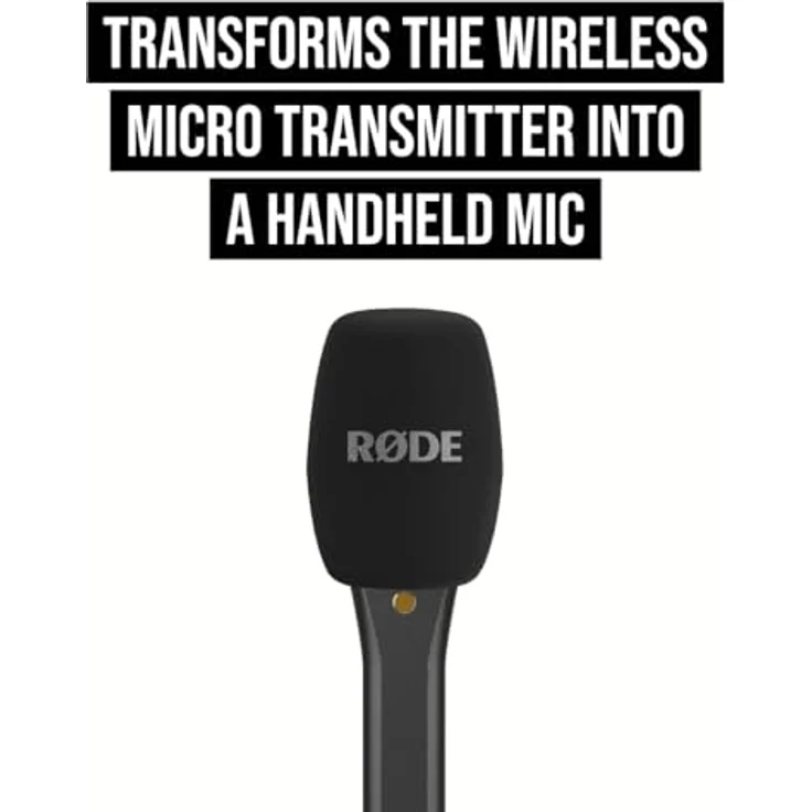 Rode Interview Micro, Handadapter für Wireless Micro, schwarz, inkl. Schaumstoffwindschutz, 54 x 54 x 266 mm, 80 g – Bild 8