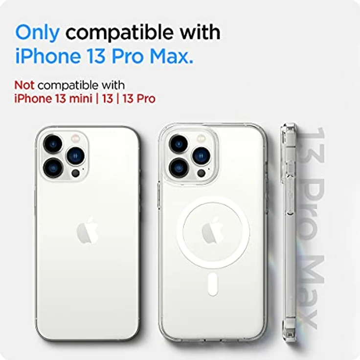 Spigen Ultra Hybrid MagFit Hülle Kompatibel mit iPhone 13 Pro Max Kompatibel mit MagSafe Magnetisch -Weiß – Bild 2