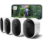 Arlo Pro 5 Überwachungskamera Aussen WLAN, 2K+ HDR Video, Kabellos, Verbesserte Farbnachtsicht, 160° Blickwinkel, Spotlight, 2-Wege Audio, Alarm Sirene Secure Testzeitraum, 4er Set, Weiß
