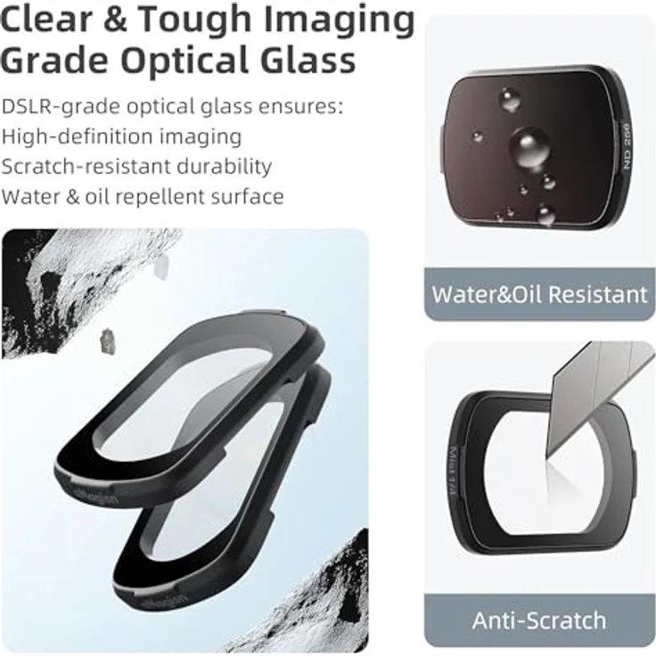 Wigento Variabler ND Linsenfilter VND 6-10 Stop für DJI Osmo Pocket 4/3, Magnetische Befestigung, Kompakt und leicht – Bild 5