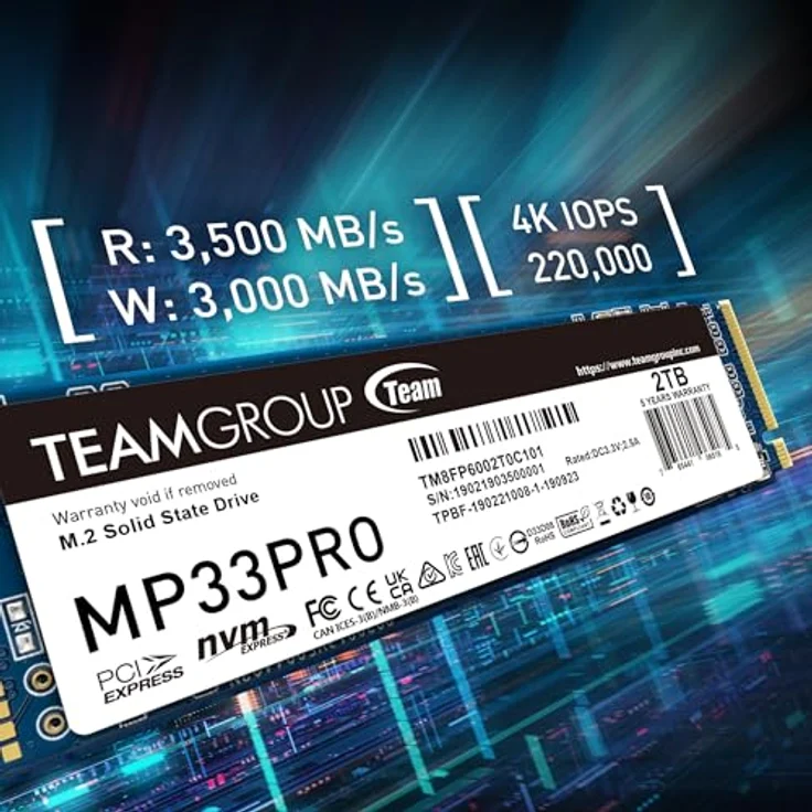 Team Group MP33 PRO M.2 2000 GB PCI Express 3.0 NVMe (TM8FPD002T0C101) – Bild 3