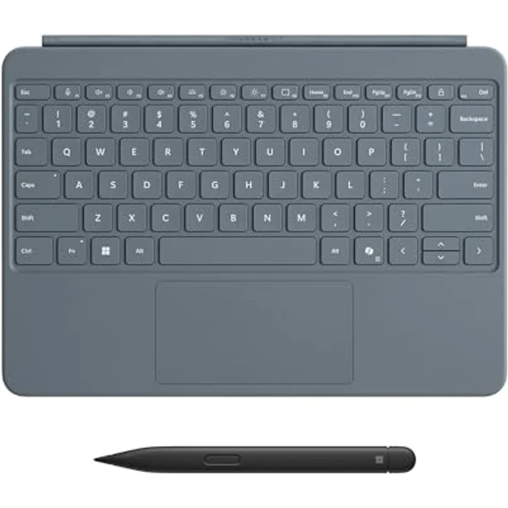 Microsoft Surface Pro 12" Keyboard mit Slim Pen, Tastatur mit Hintergrundbeleuchtung und dynamischem Scharnier, kompatibel mit Surface Pro (1. Edition), Ozean – Bild 1
