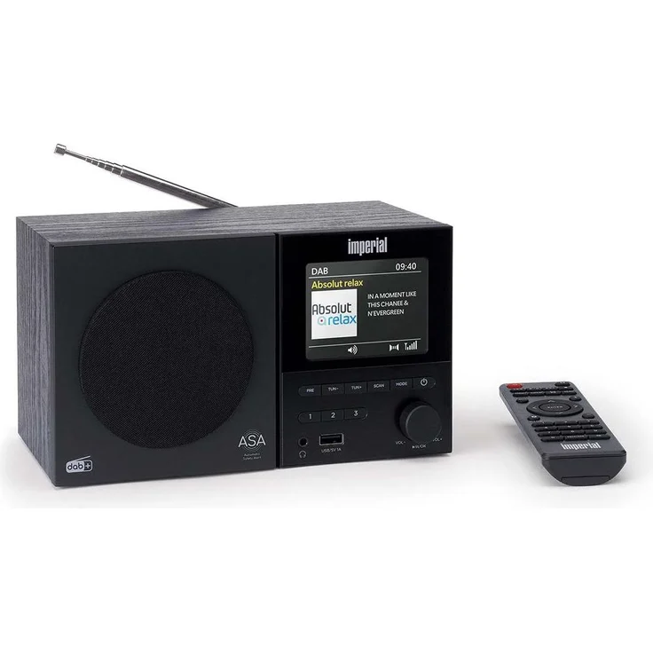 Imperial DABMAN-120BK, DAB+/FM-Radio mit Bluetooth, Fernbedienung und 9 cm TFT-Farbdisplay, Schwarz – Bild 1