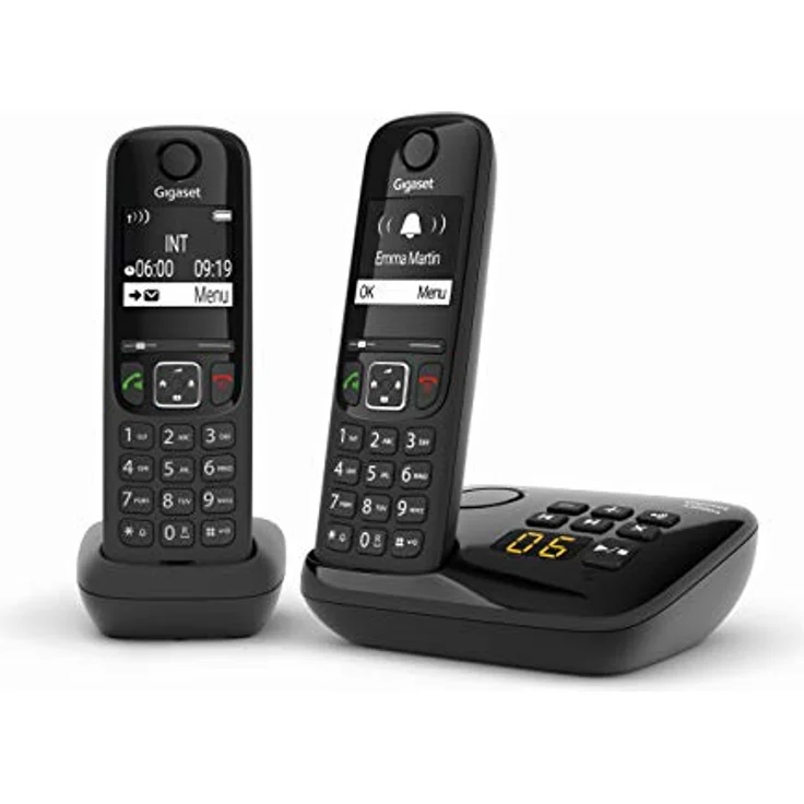 Gigaset AS690A Duo Mobiles schnurloses Telefon mit Freisprecheinrichtung Hohe Qualität, schwarz – Bild 2