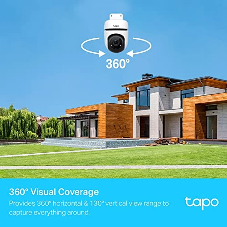 TP-Link Tapo C500 WLAN-Überwachungskamera für den Außenbereich, 360 Grad, Auflösung 1080p, Bewegungserkennung, Nachtsicht bis zu 30 m, Bi-Wege-Audio, Sirene, kompatibel mit Alexa und Google, 1er-Set – Bild 3