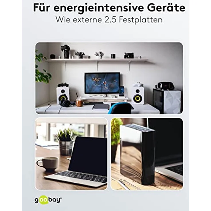 Wentronic goobay Dual Power - USB-Kabel - Micro-USB Type B (M) bis USB Type A (M) - USB3.0 - 30cm - rund - Schwarz (95746) – Bild 6