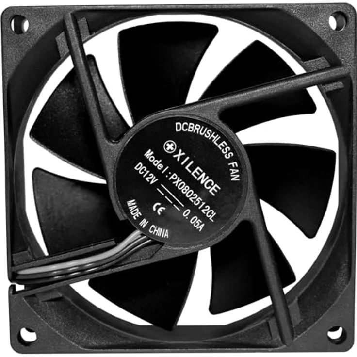 Xilence XPF80.B, 80mm leiser Gehäuselüfter mit 3PIN/4PIN Anschluss, 300mm Kabel, Hydro Bearing, optimierter Luftdurchsatz für Office/Server und Gaming PCs – Bild 4