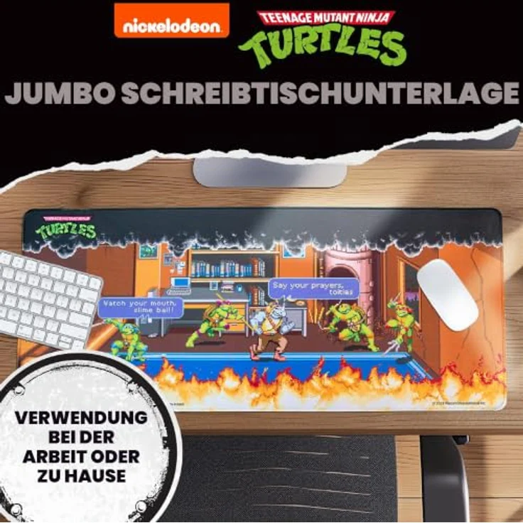 Blue Sky Studios ThumbsUP TMNT Schreibtischunterlage, 70 x 30 cm im Ninja Turtles Design, strapazierfähig und offizielles Merch – Bild 2