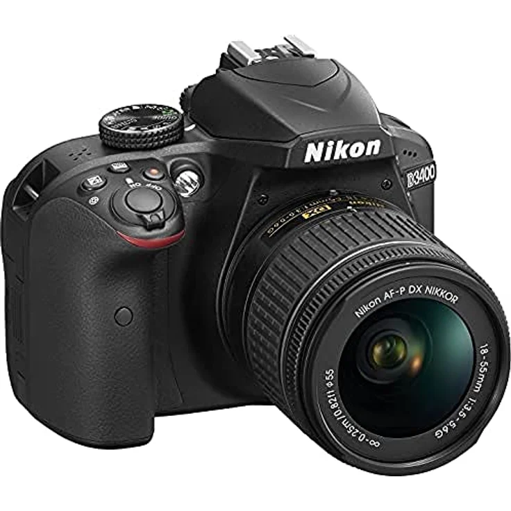 Nikon D3400, digitale Spiegelreflexkamera mit 24.2 MP und 18-55 mm Objektiv, schwarz – Bild 1