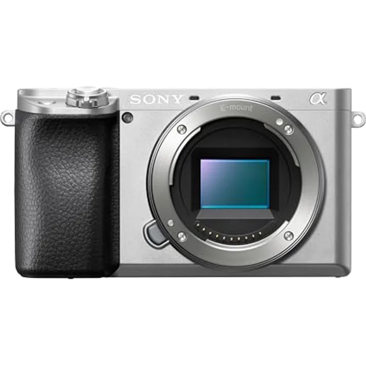 Sony Alpha 6100, APS-C Spiegellose Kamera mit 16-50mm Power-Zoom-Objektiv, 0,02s Autofokus mit Augenerkennung, 4K-Filmaufnahmen, neigbares Display, Silber – Bild 1