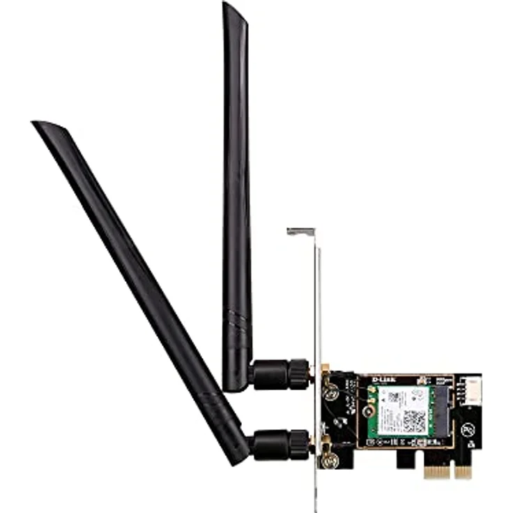 D-Link DWA-X582 AX3000 Wi-Fi 6 PCIe Adapter mit Bluetooth 5.0 (MU-MIMO, Dual Band, abnehmbare High-Gain Antenne, WPA3, mit Low Profile Halterung, Kompatibel mit Windows) – Bild 1