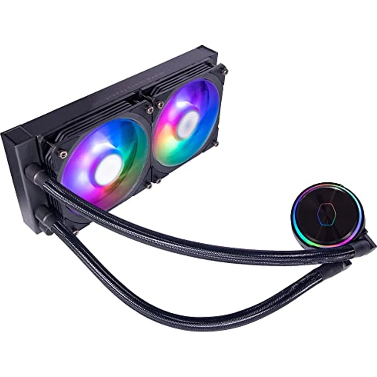 Cooler Master MasterLiquid PL240 Flux CPU-Kühler - AIO Wasserkühlung mit 2 x 120mm Lüfter, 240mm Kühler inkl. ARGB-Controller (2te Generation) - AMD- und Intel-kompatibel – Bild 5