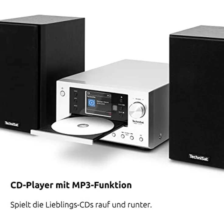 TechniSat VIOLA 710 CD IR - Kompakte Hi-Fi-Anlage mit Internetradio, DAB+, UKW, CD-Player, Bluetooth, 2x 20 Watt RMS Stereo-Boxen, Silber – Bild 4
