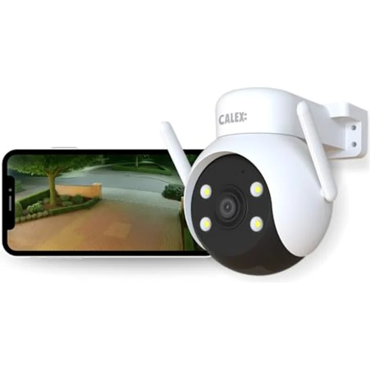 CALEX Smart Security Sicherheitskamera PTZ 2K, Outdoor-Kamera mit 355° Schwenk, Nachtsicht, 2-Wege-Audio & App-Steuerung, wasserdicht IP65 – Bild 1