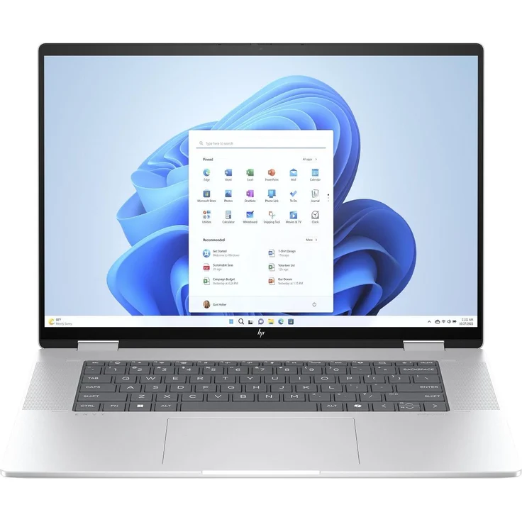 HP ENVY x360 16" WUXGA IPS 2-in-1 Laptop, Intel Core™ Ultra 7, 16 GB RAM, 512 GB SSD, Silber