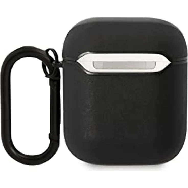 CG MOBILE BMW Signature-Kollektion Airpods 1/2 Hülle aus echtem Leder mit farbigen Linien, Schwarz – Bild 2