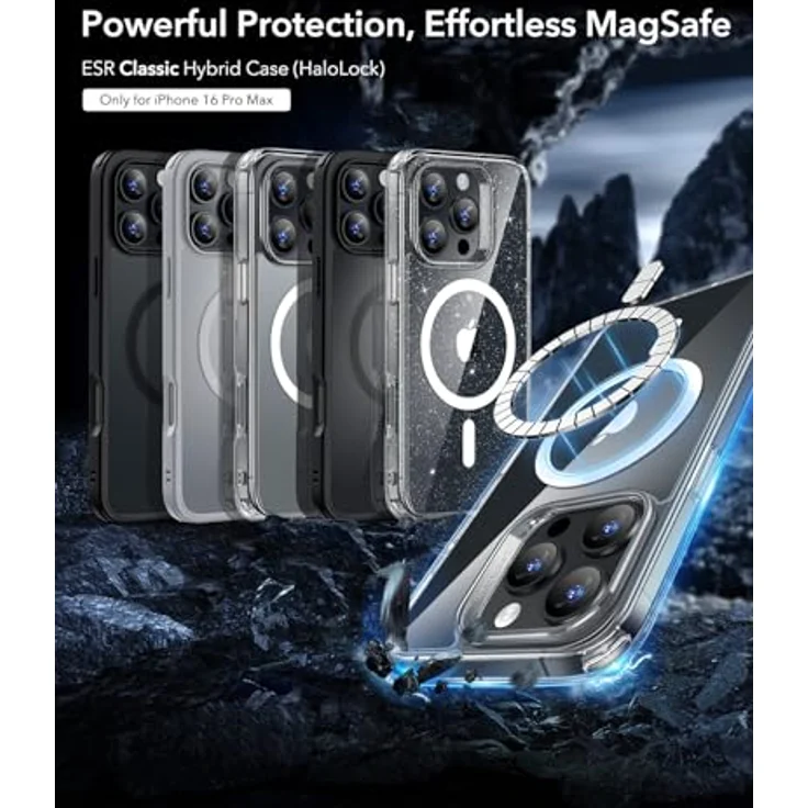 ESR iPhone 16 Pro Max Hülle, MagSafe Kompatibel, Militärischer Stoßschutz, Vergilbungsbeständig, Kratzfeste Rückseite, Mattiert – Bild 3