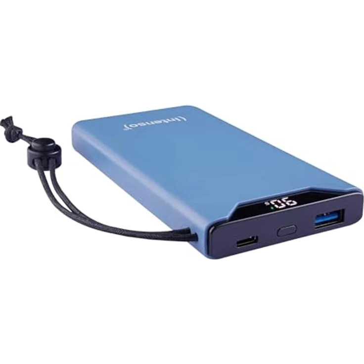 Intenso Powerbank F10000, externer Akku mit PD (20W) & QC (18W), USB-C und USB-A Anschluss, 10000mAh, Blau – Bild 2