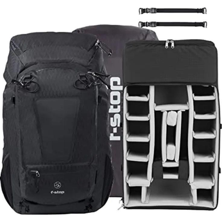F-Stop DuraDiamond Shinn Essentials Bundle, Fotorucksack 80 l mit durchdachter Raumeinteilung, Grau