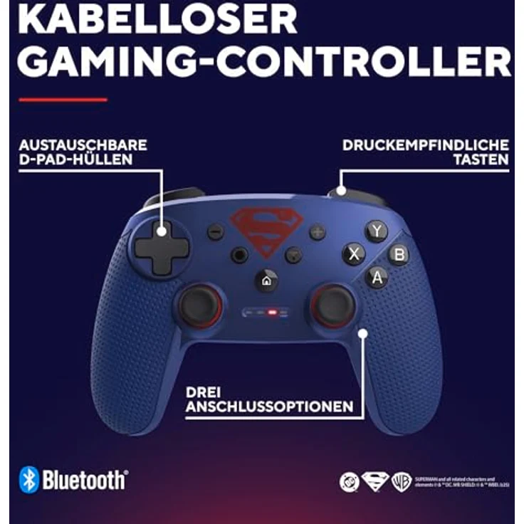 Trust GXT 542SM Muta, Wireless Gaming-Controller im Superman Design – Bild 2